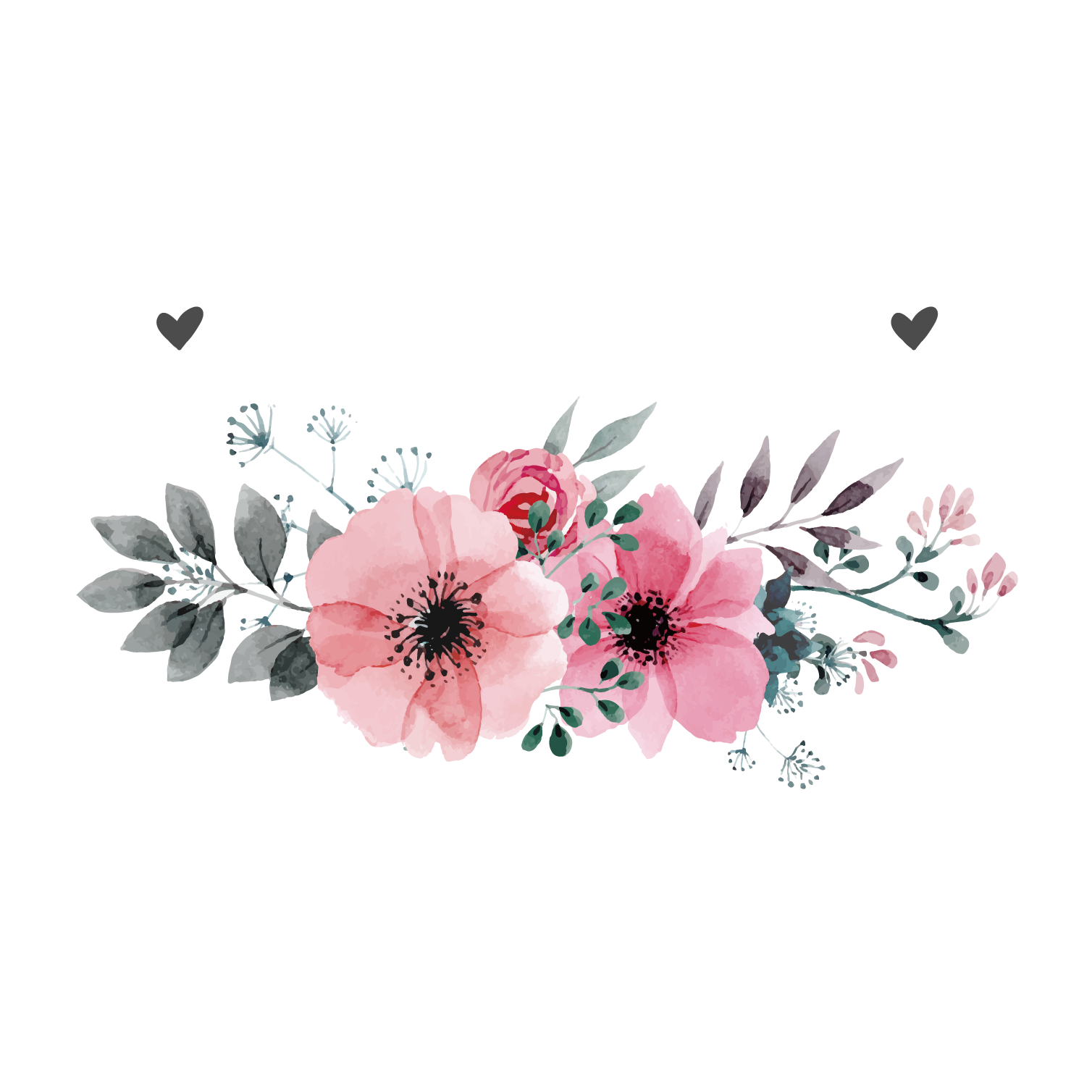 Wedding invitation Flower - Pink flowers vector png download - 1508