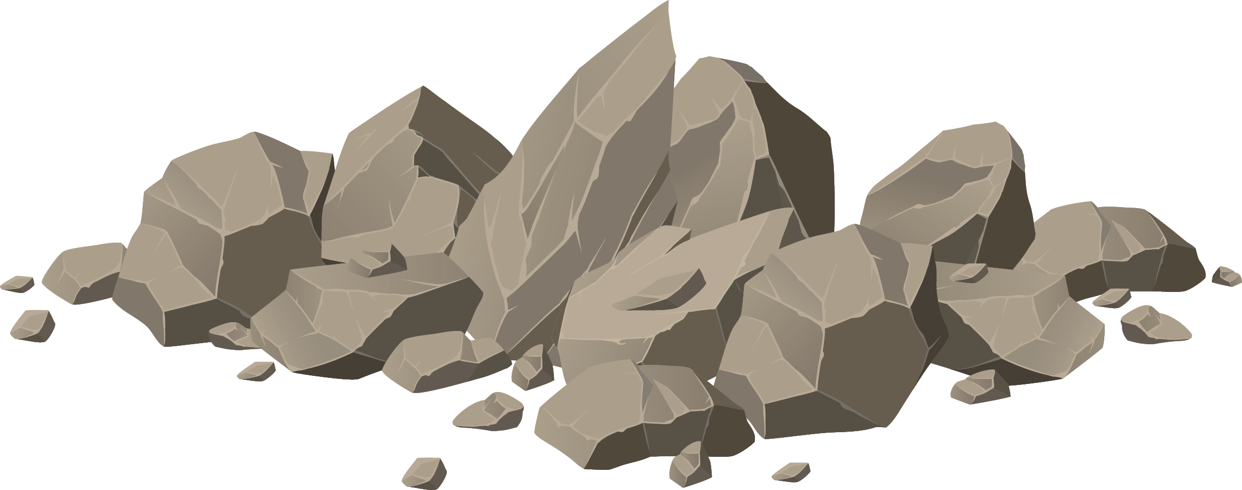 Rock Boulder Royalty-free Illustration - stone png download - 2471*975