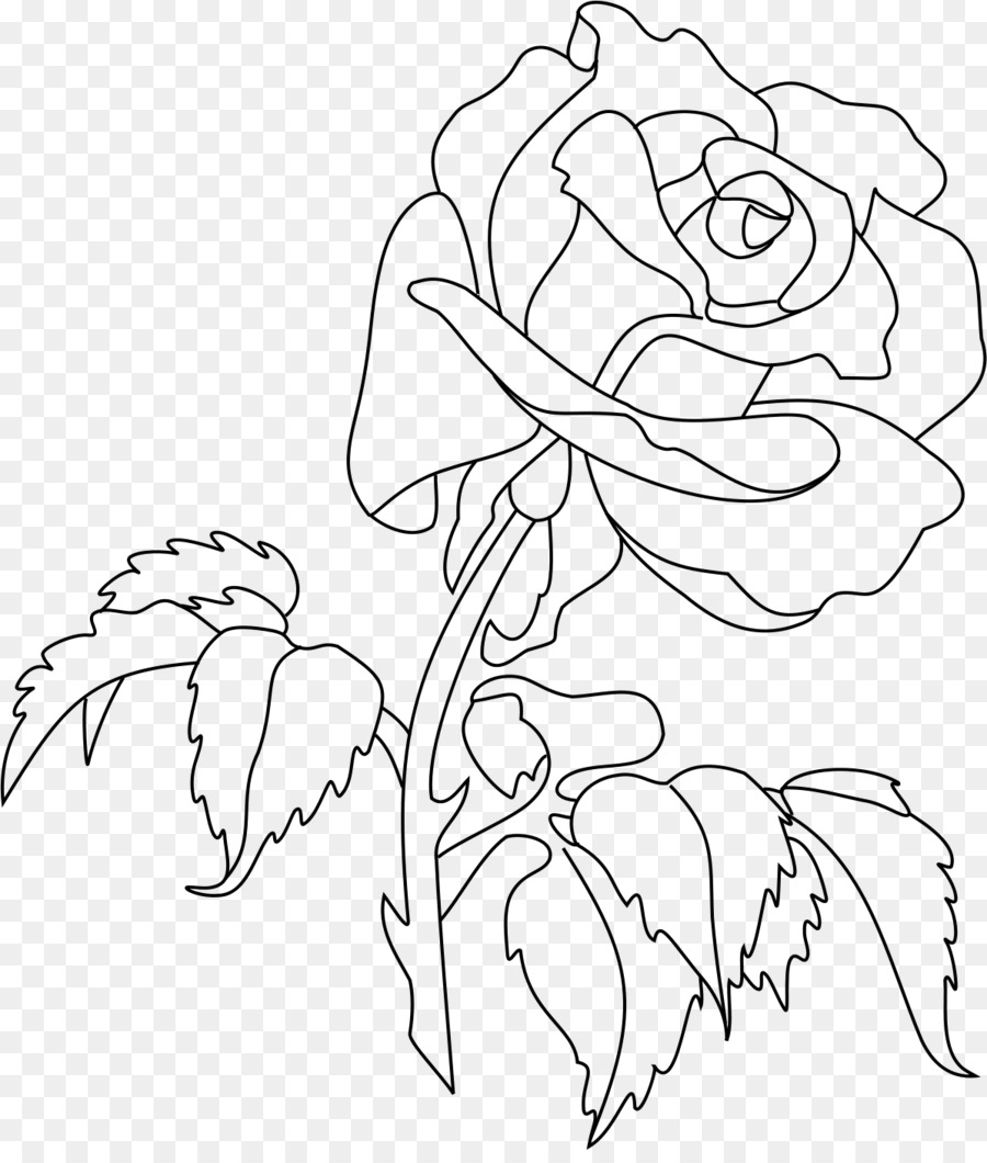 Rose Line art Drawing Clip art - rose  tattoo png download - 1196*1393 - Free Transparent Rose png Download.