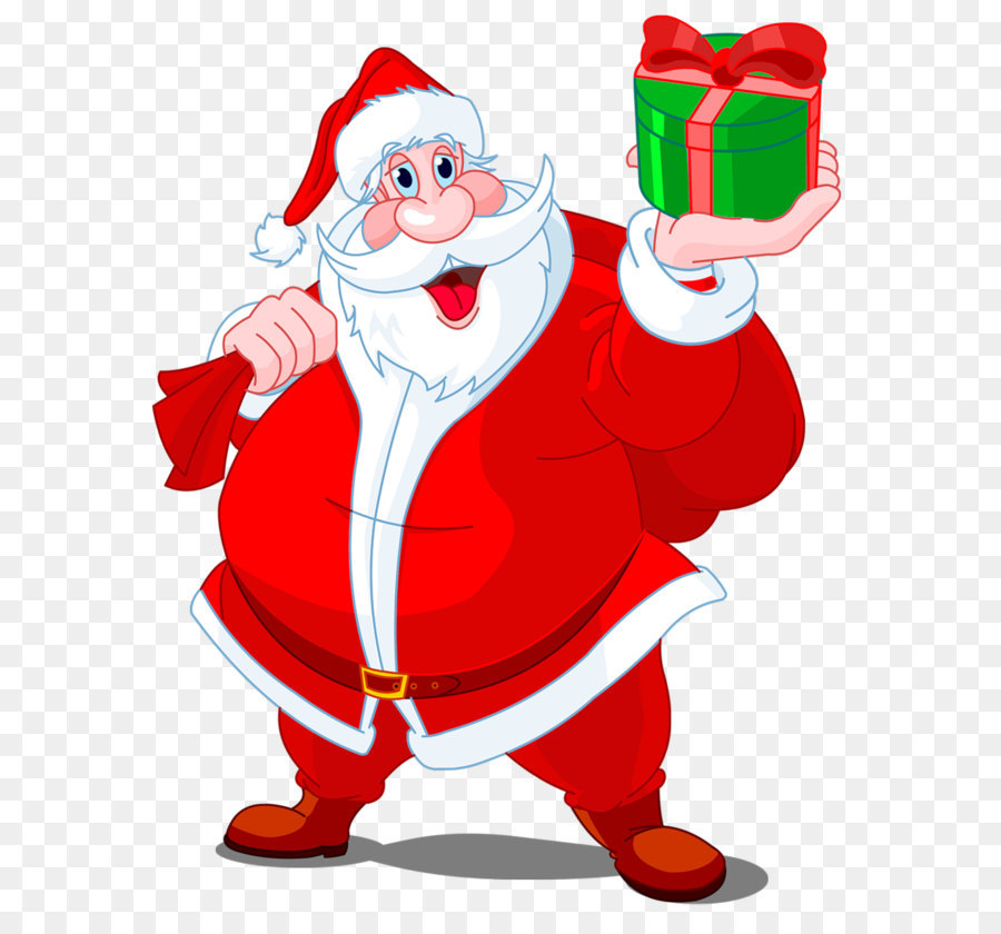 Santa Claus Clip art - Transparent Santa Claus with Green Gift PNG Clipart png download - 995*1263 - Free Transparent Mrs Claus png Download.
