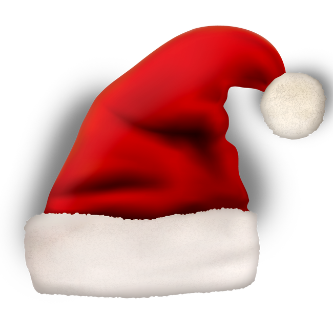 Santa Claus Hat - Cartoon Vector red Christmas hat png download - 650*