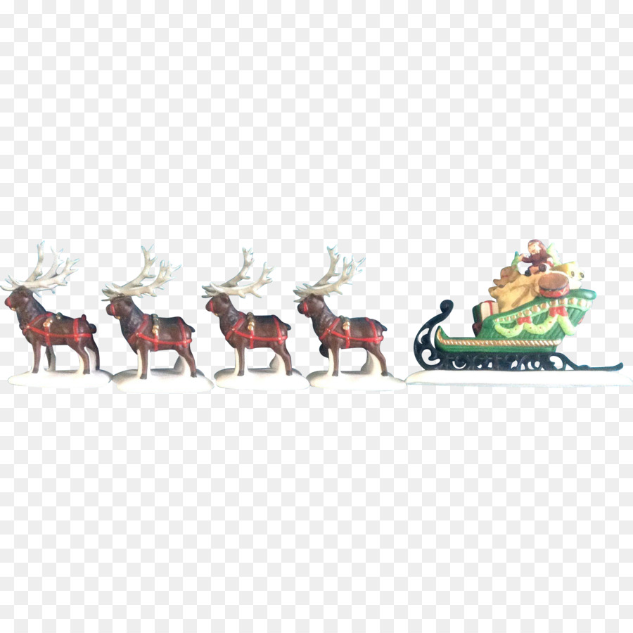 Reindeer Animal figurine Antler - santa sleigh png download - 1896*1896 - Free Transparent Reindeer png Download.