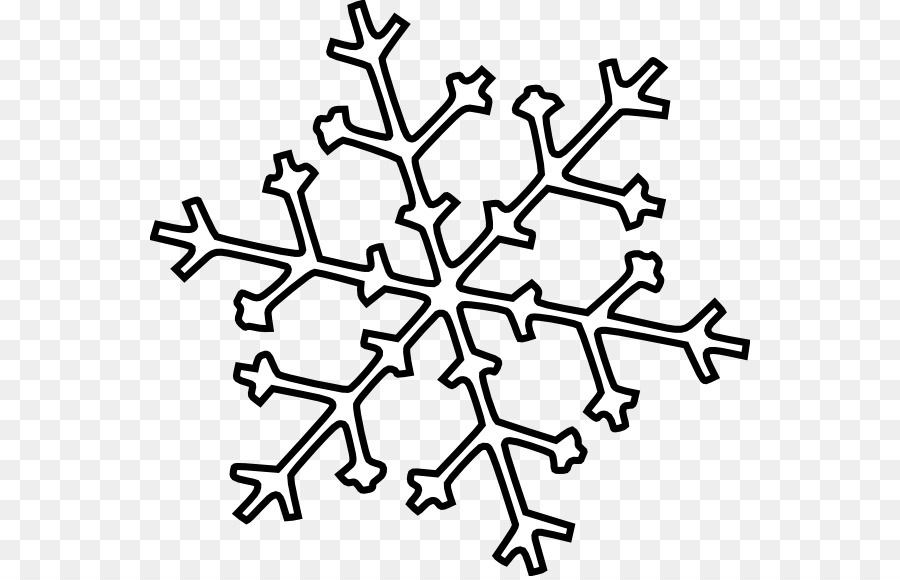 Snowflake Line art Clip art - Snowflake Outline png download - 600*576 - Free Transparent Snowflake png Download.