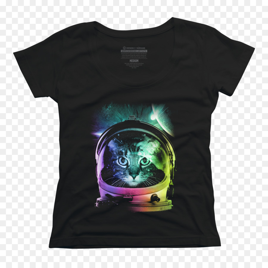 T-shirt Cat Kitten Hoodie Astronaut - T-shirt png download - 2400*2400 - Free Transparent Tshirt png Download.