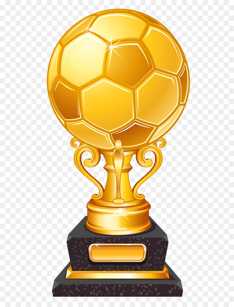 Trophy Football Clip art - Gold Football Award Trophy Transparent PNG Clipart png download - 2452*4437 - Free Transparent Trophy png Download.