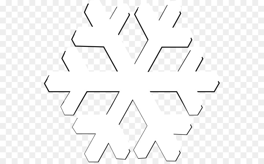 Black and white Point Angle Pattern - Snowflake PNG image png download - 600*554 - Free Transparent Black And White png Download.