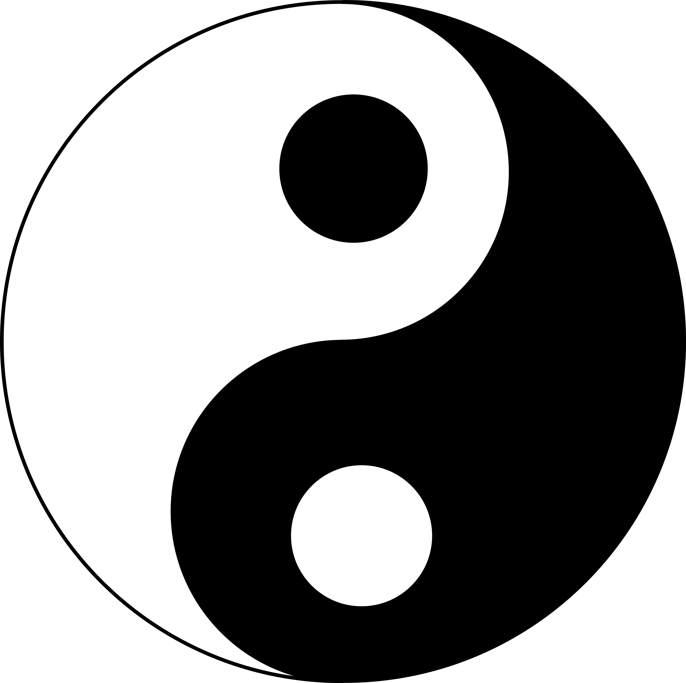 Yin and yang Clip art - yin yang png download - 2400*2390 - Free