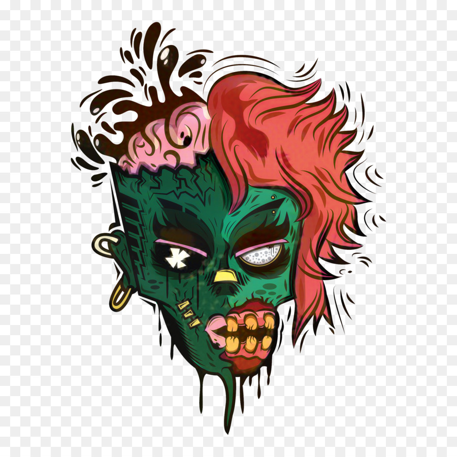 Joker Illustration Skull Graphics Zombie -  png download - 2417*2417 - Free Transparent Joker png Download.