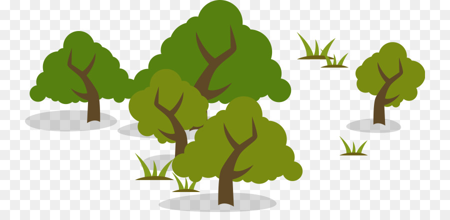 Animated cartoon Green Silhouette - Tree illustration png download - 800*424 - Free Transparent  Cartoon png Download.
