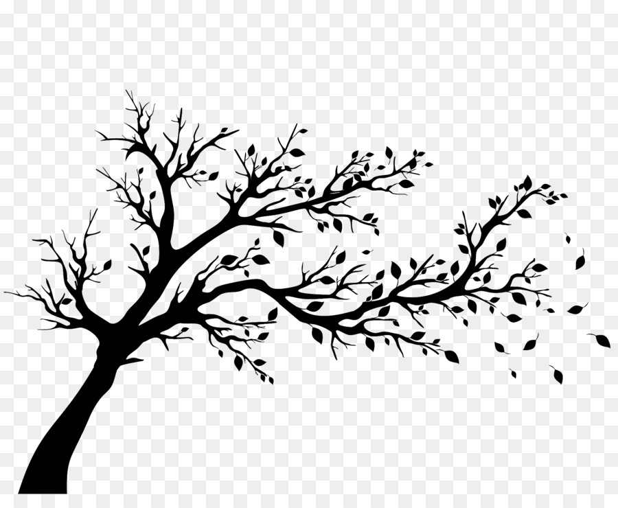 Tree Silhouette Wall decal Autumn - tree png download - 1924*1540 - Free Transparent Tree png Download.