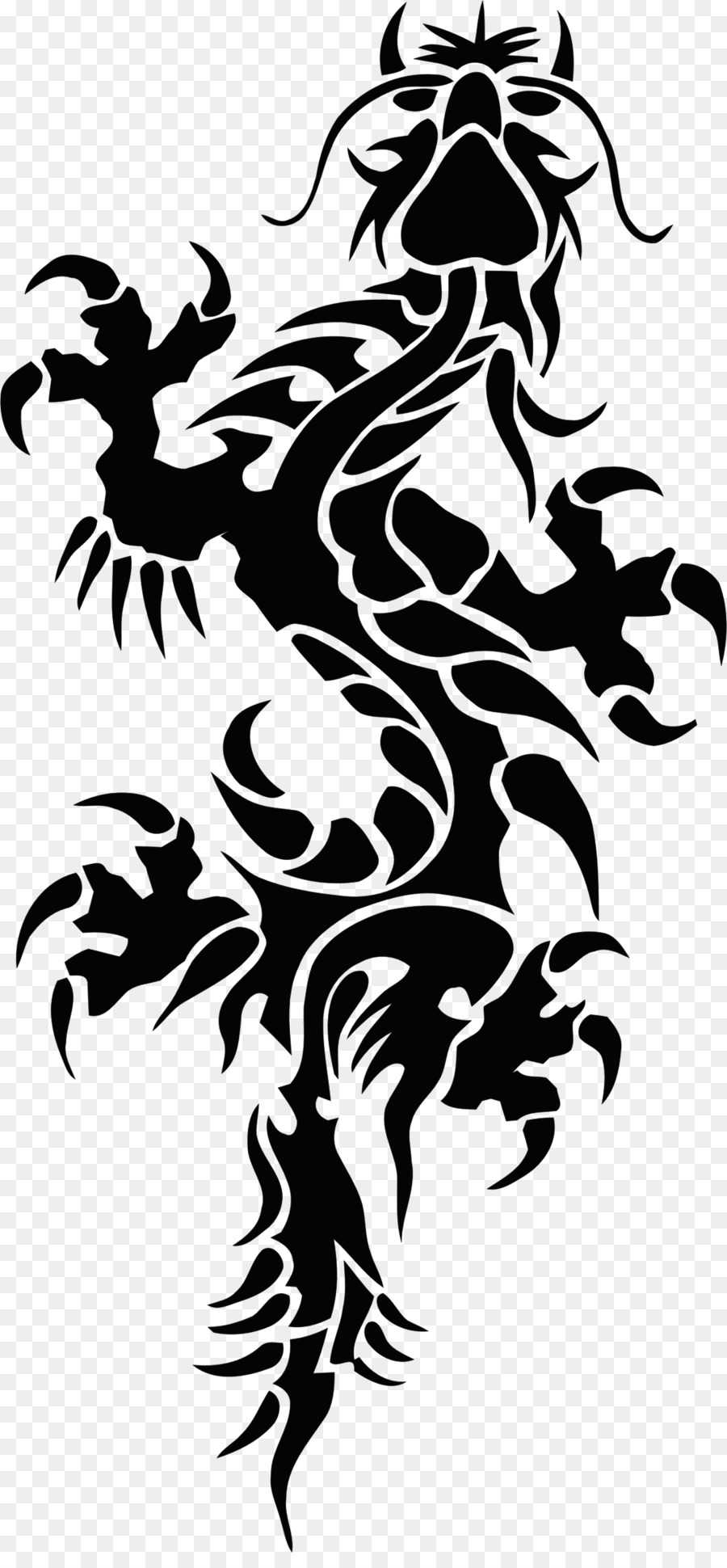 Sleeve tattoo Chinese dragon Japanese dragon - tribal png download - 1088*2322 - Free Transparent Tattoo png Download.