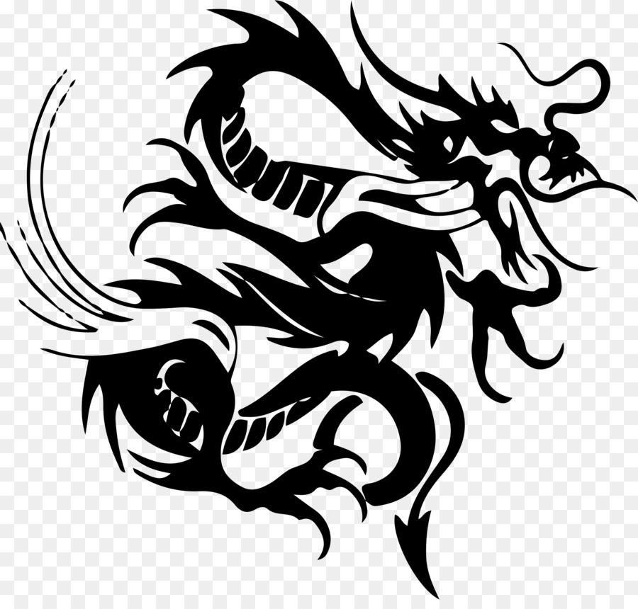 Dragon Tattoo Fantasy Clip art - tribal png download - 2334*2196 - Free Transparent Dragon png Download.