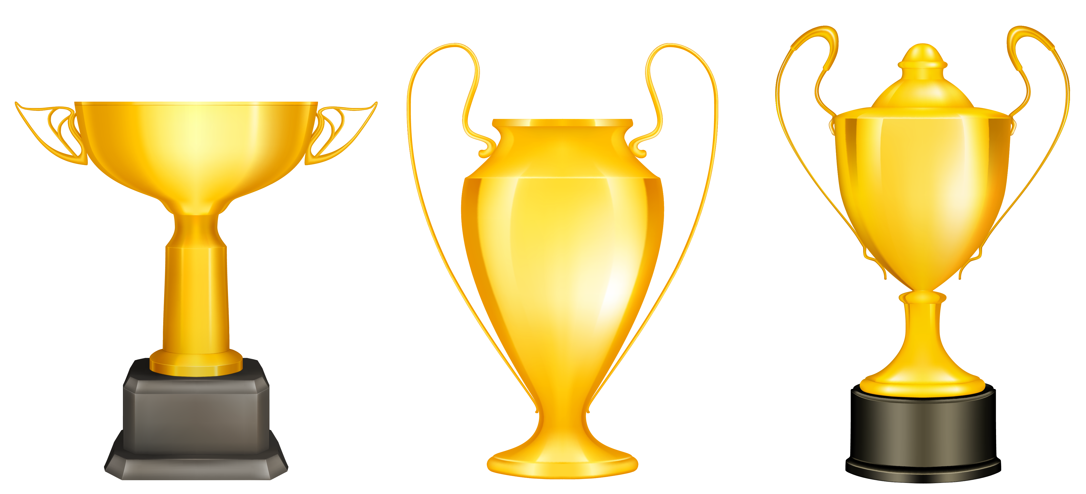 Trophy Clip Art Transparent Gold Silver Bronze Trophies PNG Clipart Png Download