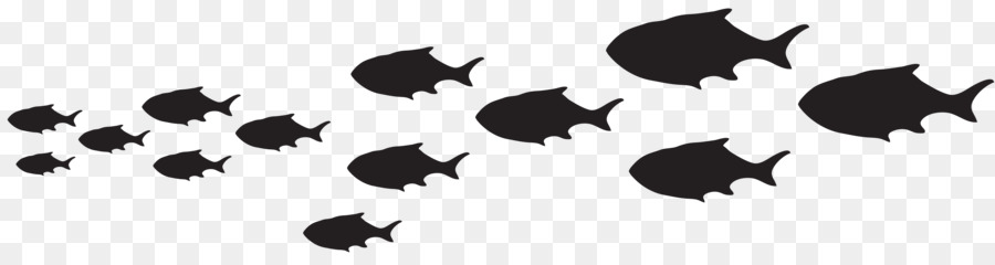 Fish Shoaling and schooling Silhouette Clip art - boat fish png download - 8000*2098 - Free Transparent Fish png Download.