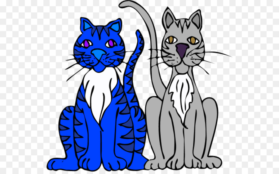 Burmese cat Kitten Black cat Clip art - Two Cats Cliparts png download - 600*552 - Free Transparent Burmese Cat png Download.