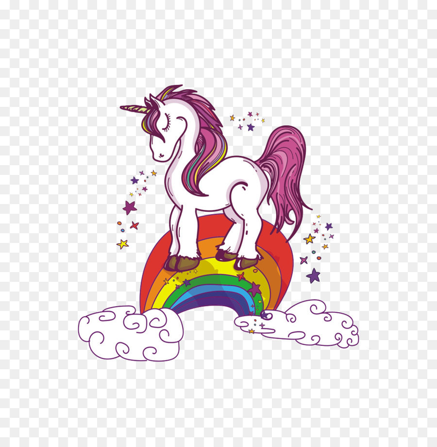 Unicorn Rainbow Illustration - Rainbow Unicorn png download - 725*1024 - Free Transparent Unicorn png Download.