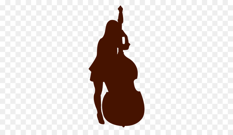 Silhouette Double bass Bass guitar Musical Instruments - bass png download - 512*512 - Free Transparent  png Download.