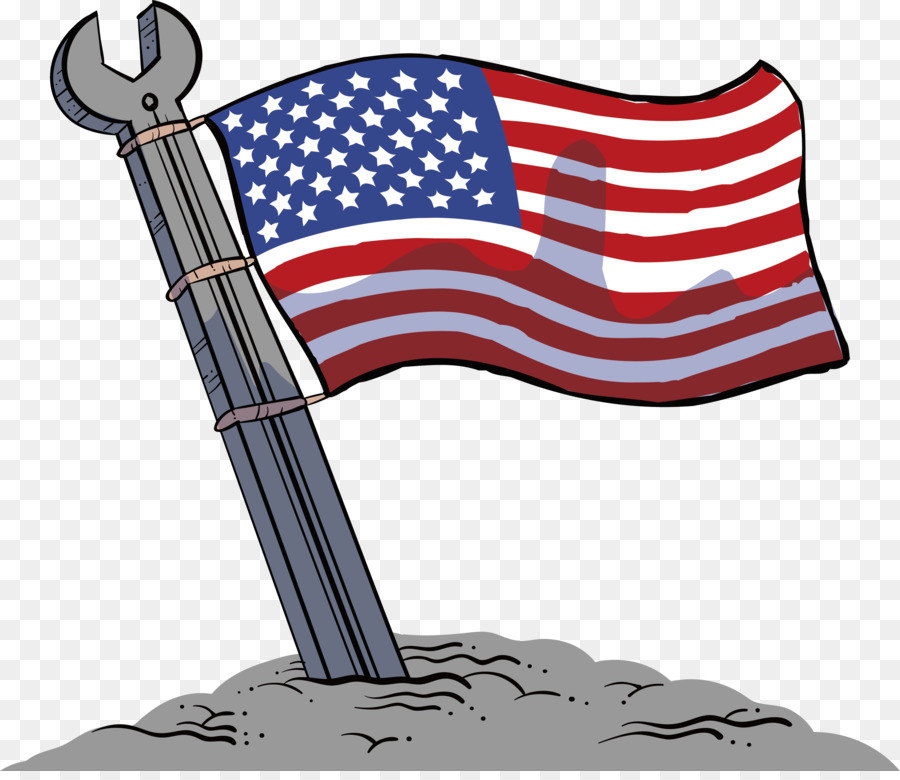 Flag of the United States National flag - The American flag on a wrench png download - 3630*3111 - Free Transparent 4th Of July png Download.