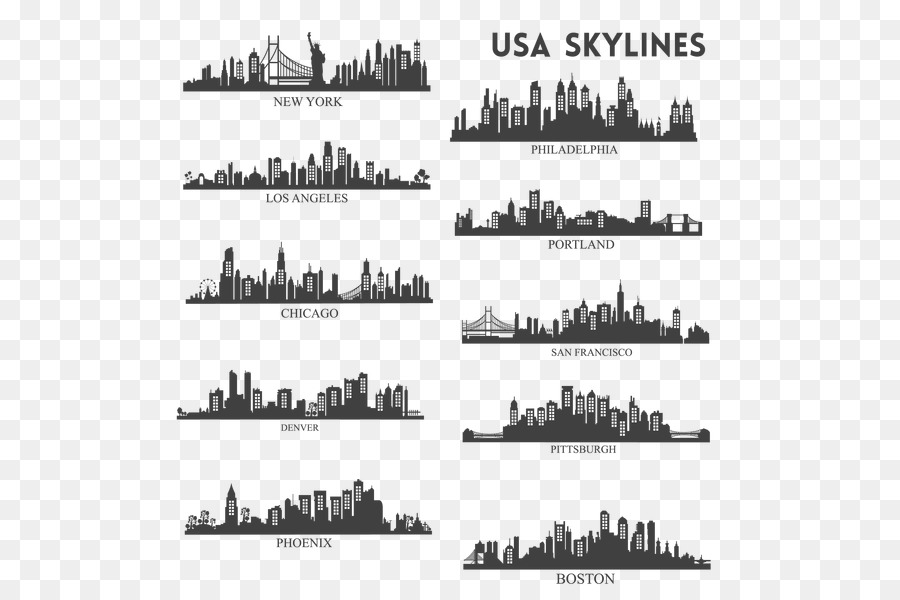United States Skyline Silhouette Building Vector graphics - united states png download - 600*600 - Free Transparent United States png Download.