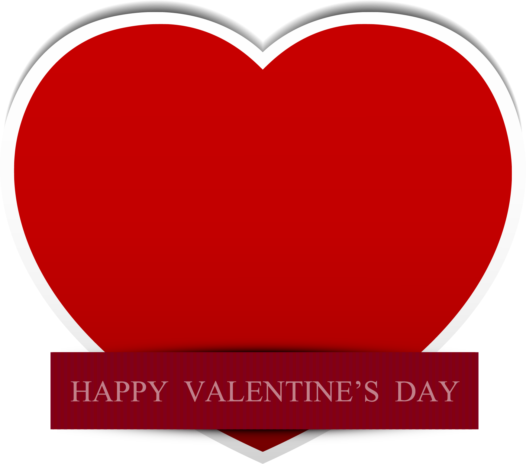 transparent background red heart valentines day clipart.