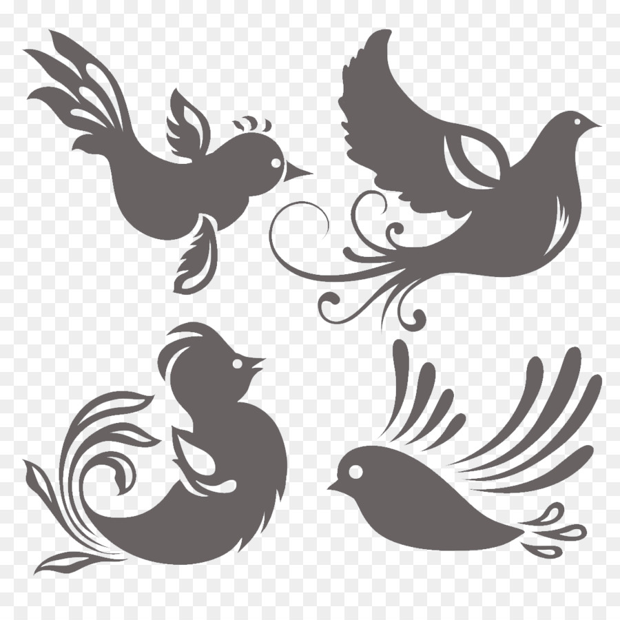 Bird Silhouette Computer file - Birds vector silhouettes png download - 1146*1127 - Free Transparent Bird png Download.