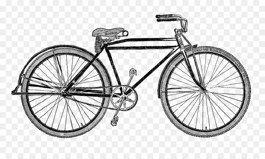 Fixed-gear bicycle Single-speed bicycle Mountain bike Clip art - Vintage Bicycle Cliparts png download - 1600*928 - Free Transparent Bicycle png Download.