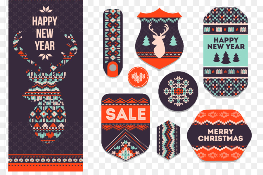 Christmas decoration Snowflake Pattern - Creative vintage label design png download - 1700*1111 - Free Transparent Christmas  png Download.