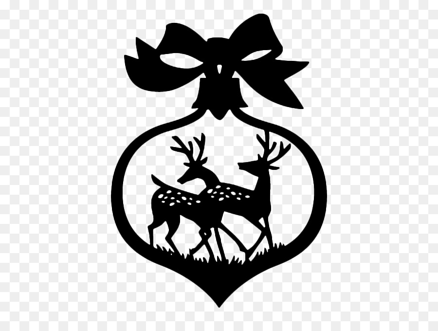 Silhouette Reindeer Candy cane Christmas Papercutting - Silhouette png download - 500*661 - Free Transparent Silhouette png Download.