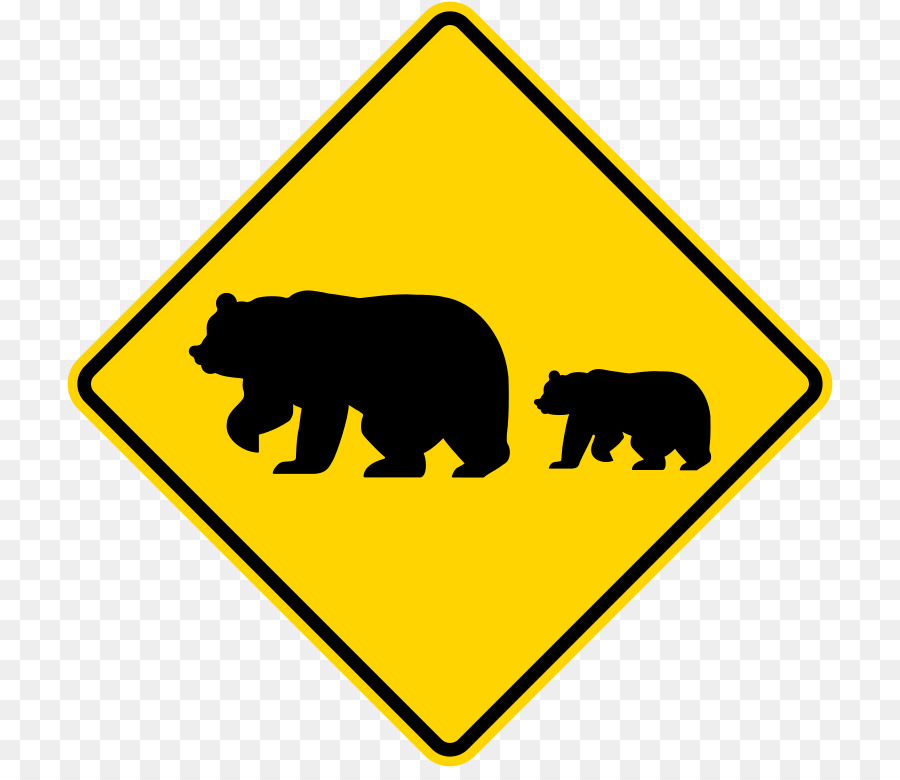 Beware of Bears! Traffic sign Warning sign - bear png download - 768*768 - Free Transparent Bear png Download.