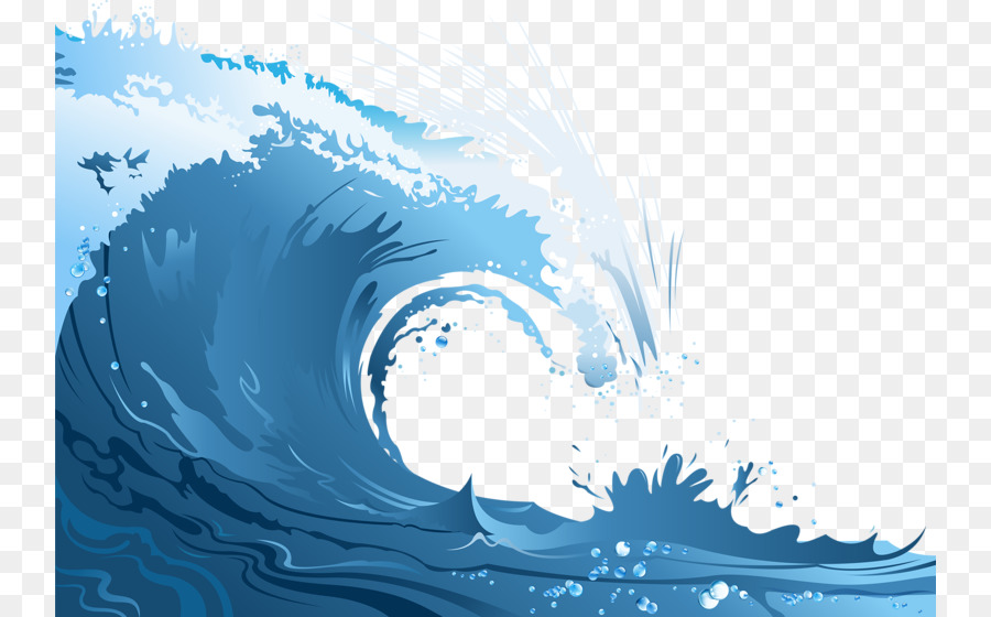 Poster Wind wave Cartoon - Blue waves png download - 800*560 - Free Transparent Poster png Download.