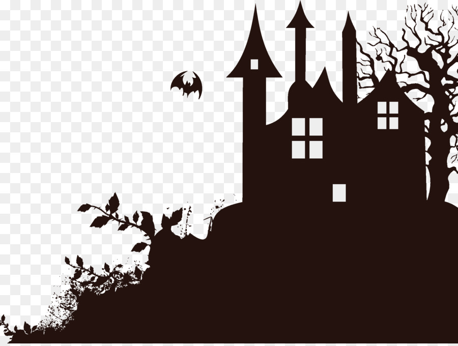 Wedding invitation Halloween card Housewarming party - Halloween Haunted House png download - 2245*1684 - Free Transparent Wedding Invitation png Download.