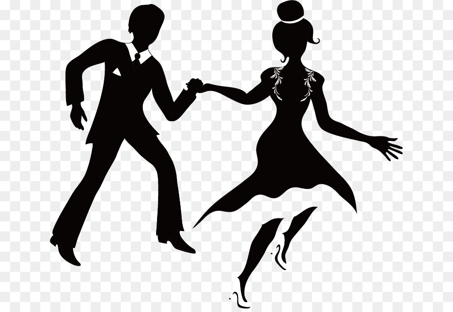 Wedding invitation Clip art - Silhouette couple running png download - 701*613 - Free Transparent Wedding Invitation png Download.