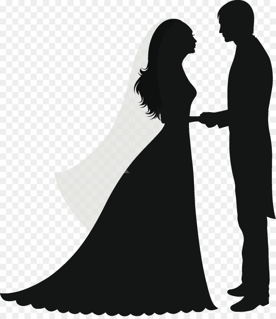 Wedding invitation Silhouette Marriage couple - bride png download - 2005*2297 - Free Transparent Wedding Invitation png Download.