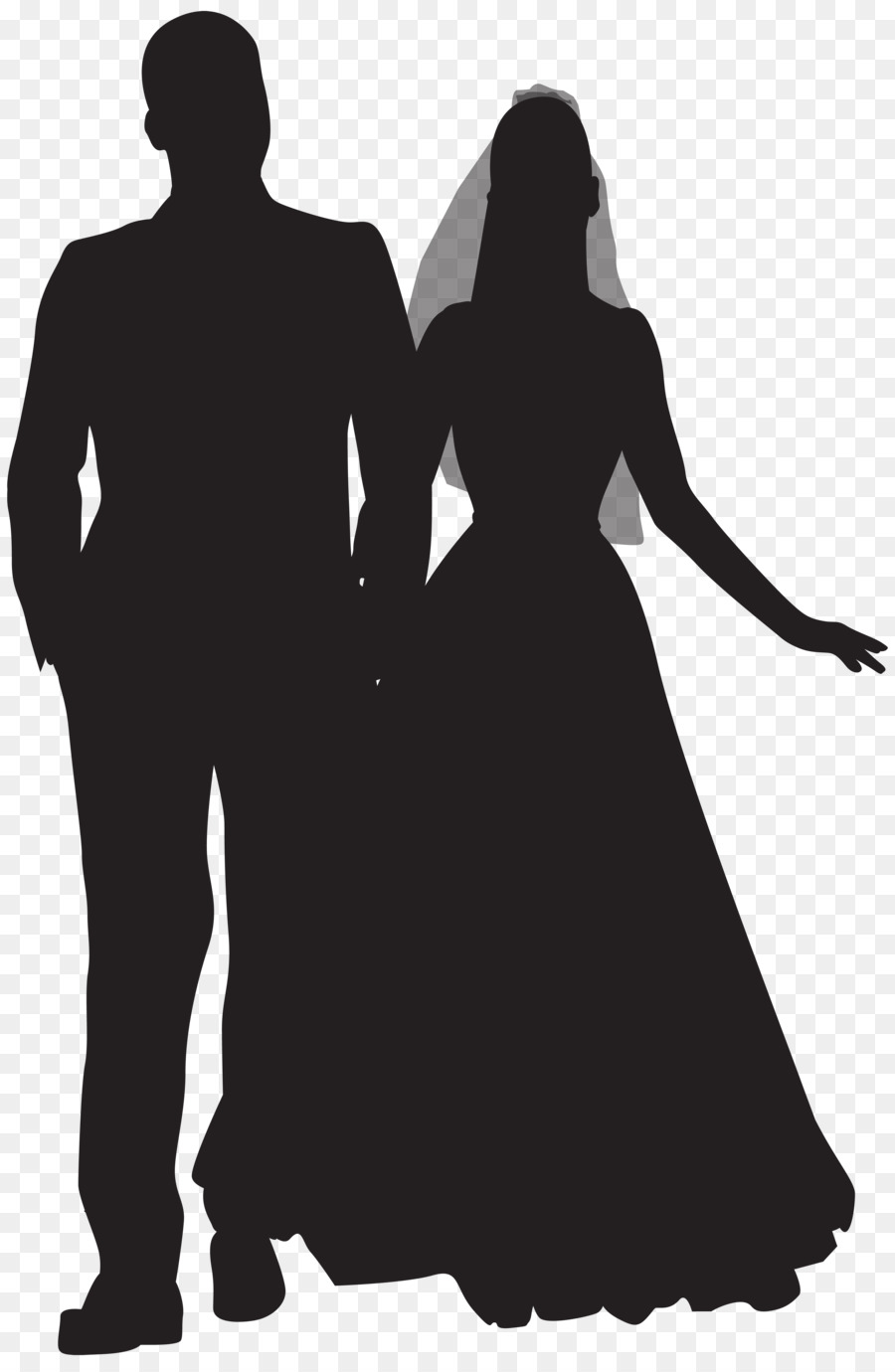 Silhouette Wedding couple Clip art - couple png download - 5239*8000 - Free Transparent Silhouette png Download.
