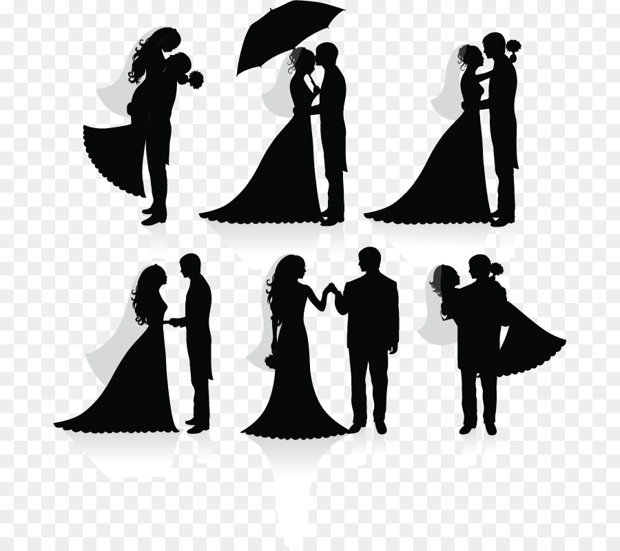 Wedding invitation Bridegroom Silhouette - Silhouette vector material wedding, wedding, silhouette png download - 745*796 - Free Transparent Wedding Invitation png Download.