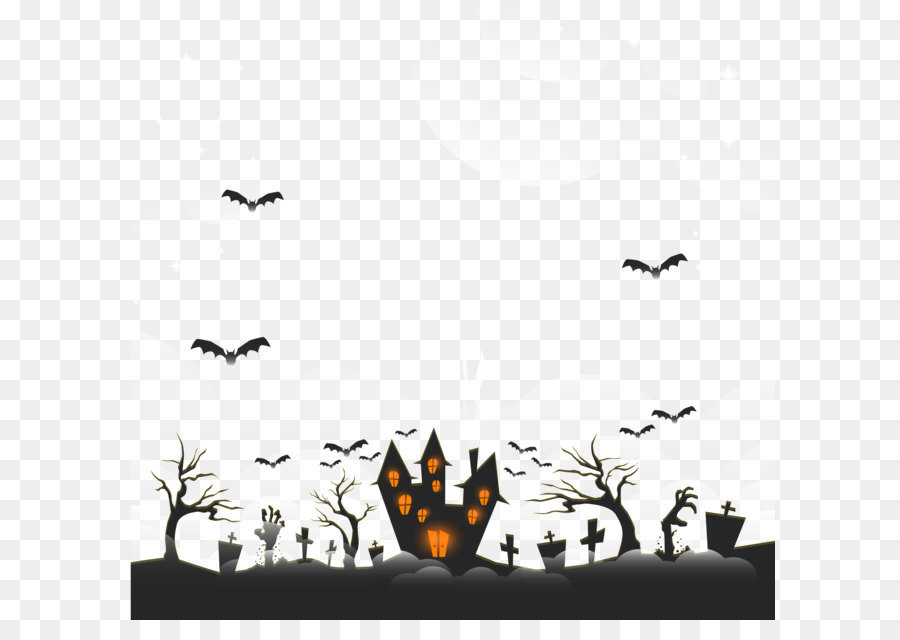 Vector Halloween Horror ghost castle png download - 3363*3210 - Free Transparent Halloween  ai,png Download.