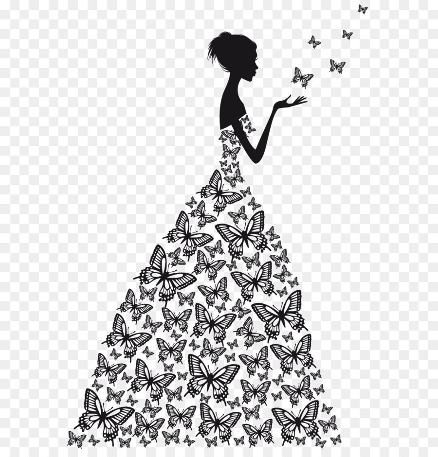 Wall decal Clip art - Wedding dress,Sketch,beauty,Vector,Flat,butterfly png download - 840*1200 - Free Transparent Stock Photography png Download.