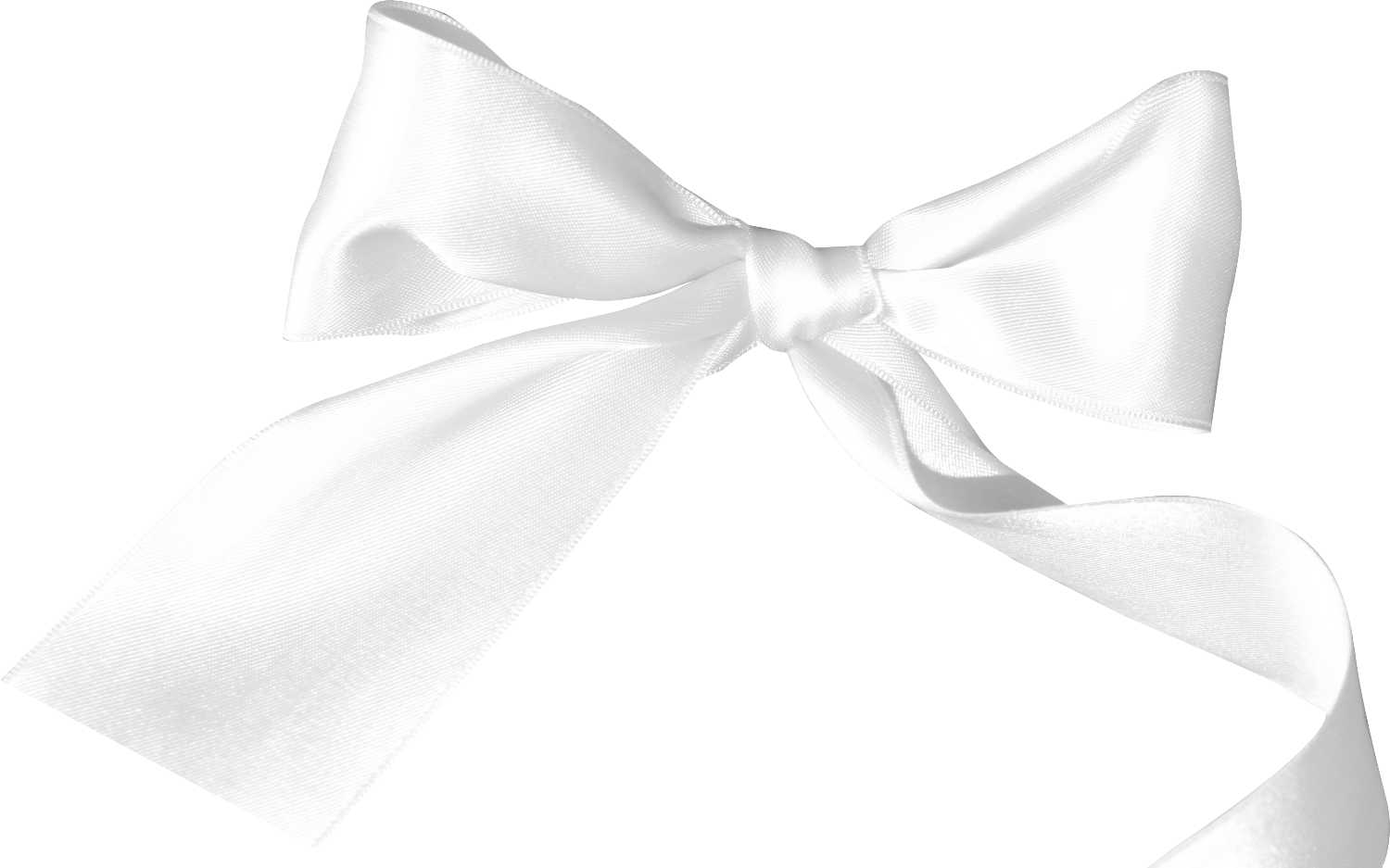 Bow tie White Neck Pattern - White ribbon bow png download - 1500*937