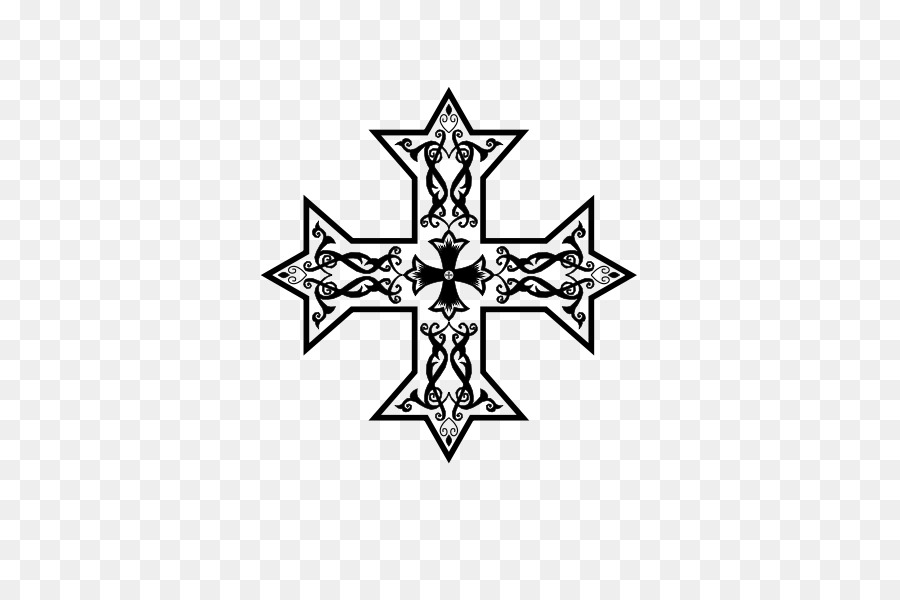 Coptic cross Copts Christian cross Coptic Orthodox Church of Alexandria - monochrome png download - 424*600 - Free Transparent Coptic Cross png Download.