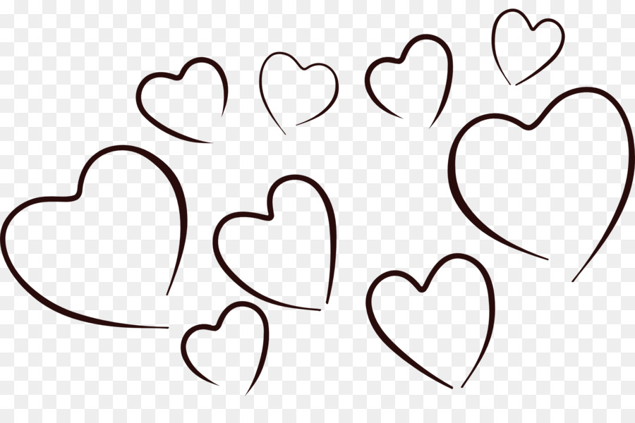 Heart White Black Clip art - White Hearts Cliparts png download - 1969*1278 - Free Transparent  png Download.