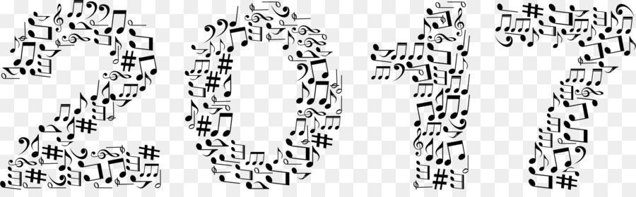 Musical note Black and white Clip art - typography png download - 2314*694 - Free Transparent  png Download.
