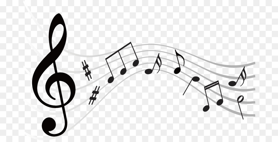 Clef Musical note Treble Sol anahtaru0131 - Black and white vector curve notes png download - 754*455 - Free Transparent  png Download.