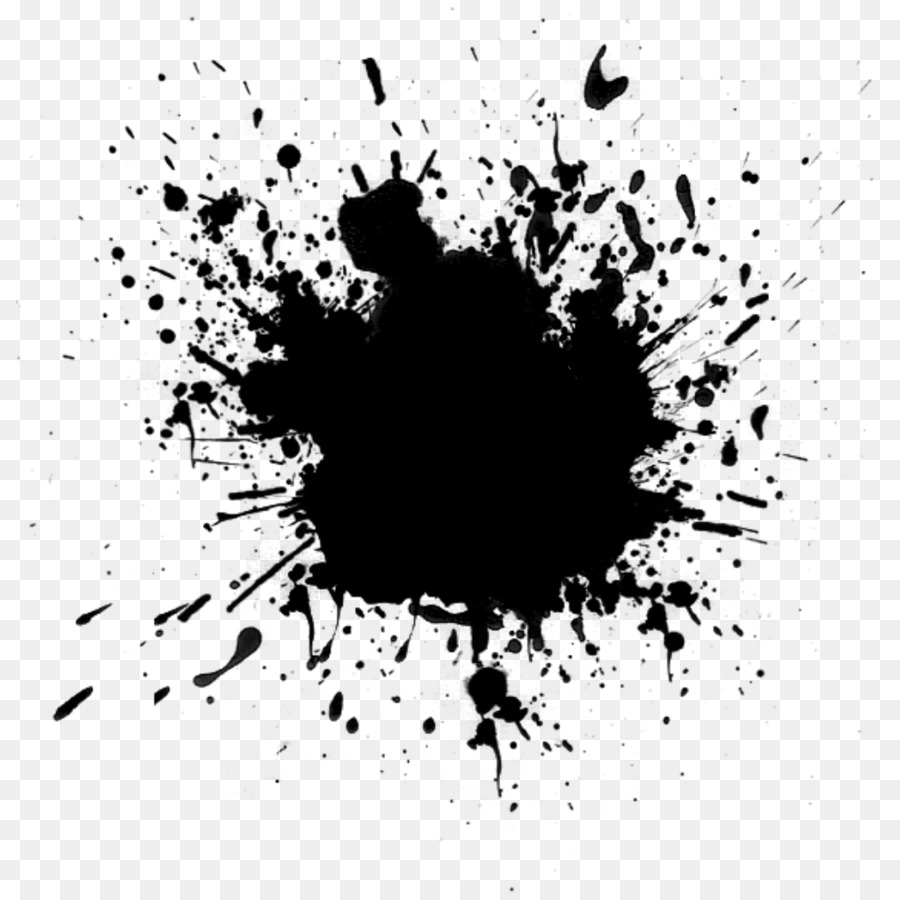 Painting Splatter film Black and white Clip art - paint png download - 1024*1024 - Free Transparent Paint png Download.