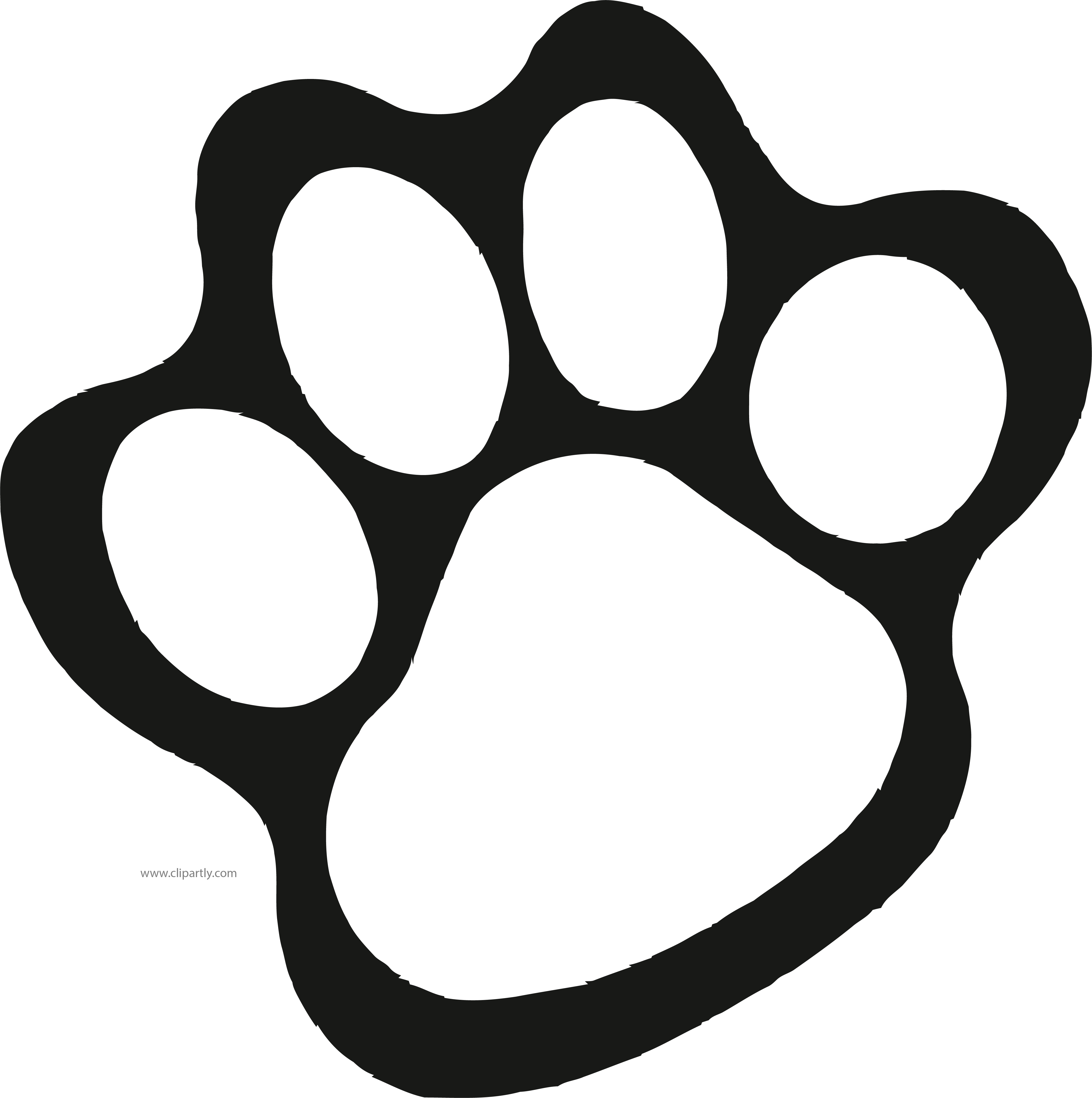 Clip art Paw Openclipart Free content Vector graphics - paw print white