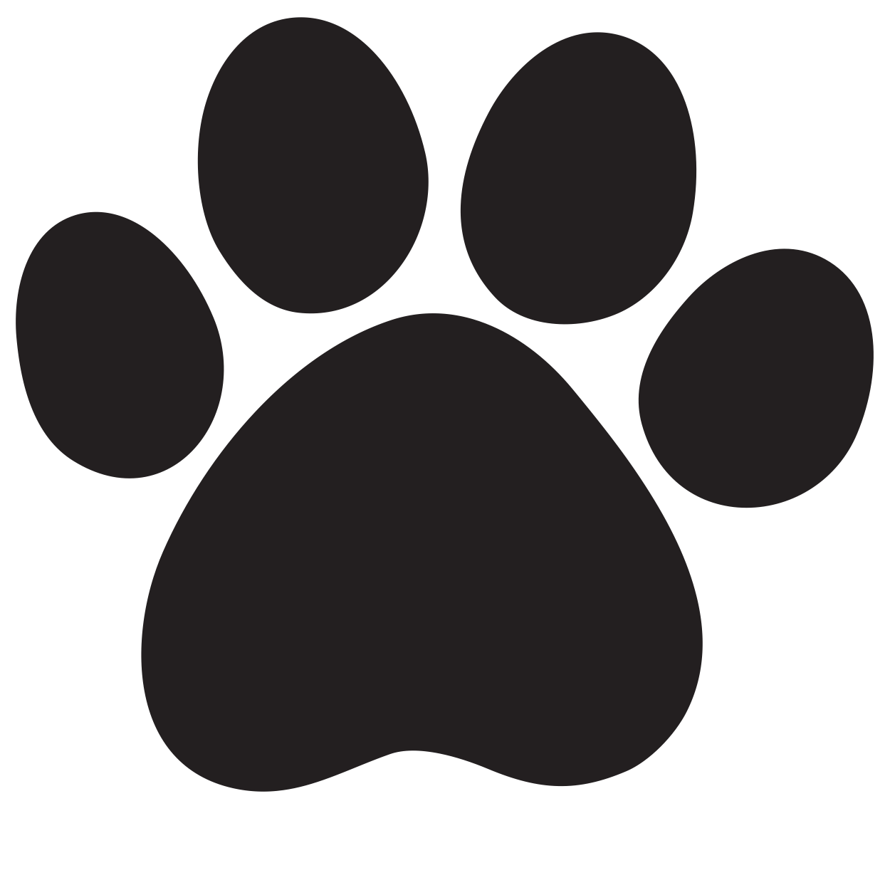 Lion Cougar Dog Cat Clip art - Paw Print png download - 1250*1250