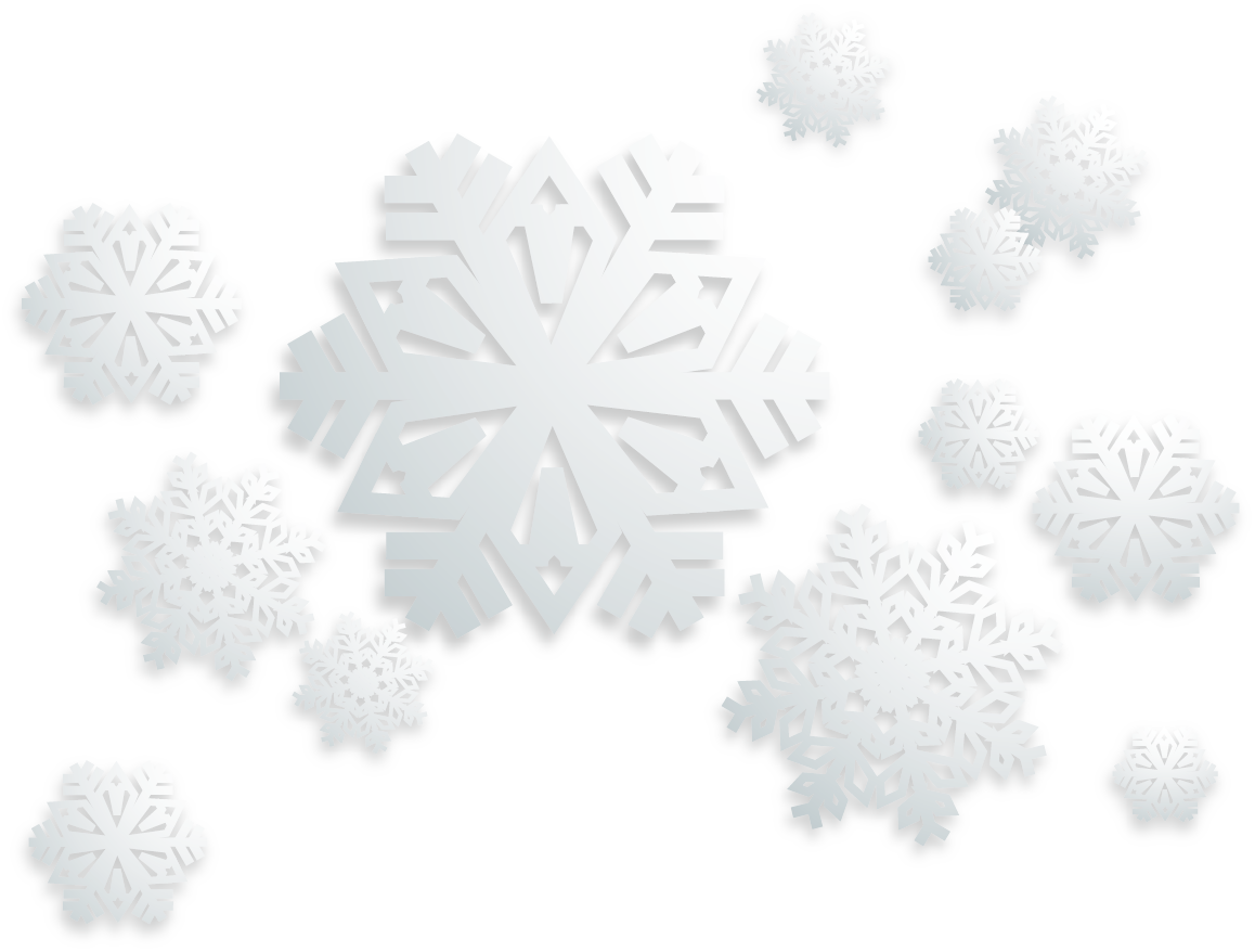 Black and white Snowflake Pattern - Sky snow winter vector material png