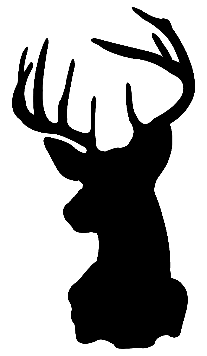 White-tailed deer Silhouette Stencil Drawing - deer head silhouette png