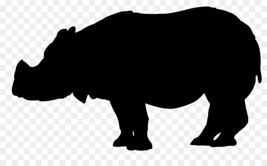 Rhinoceros Clip art Domestic pig Image Silhouette -  png download - 1600*964 - Free Transparent Rhinoceros png Download.