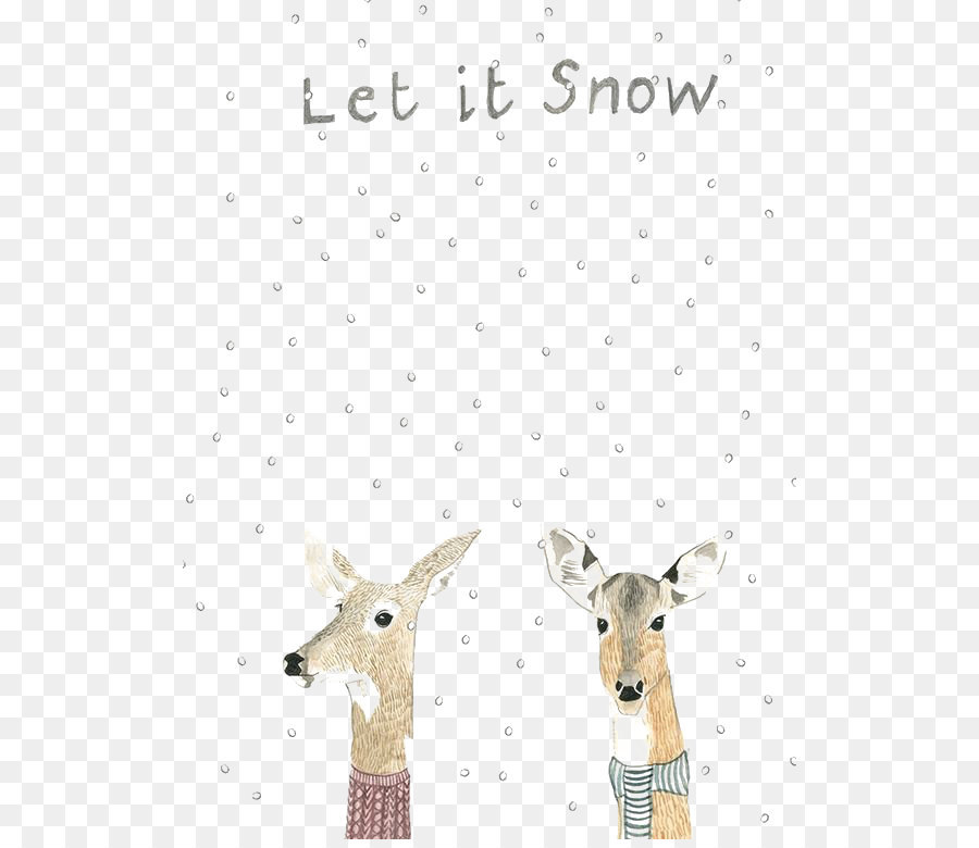 Reindeer Christmas card Illustration - Watercolor elk background png download - 564*772 - Free Transparent Reindeer png Download.