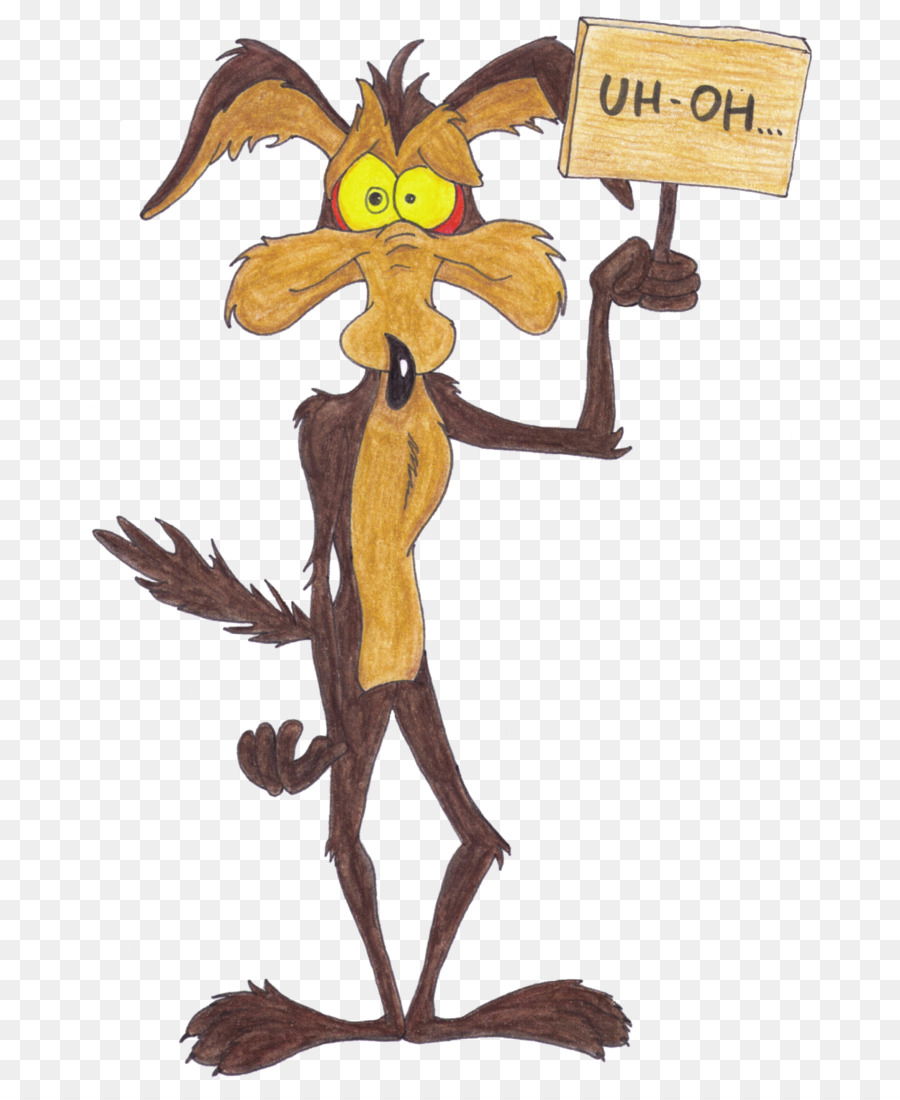 Wile E. Coyote and the Road Runner Cartoon Drawing - famous cartoon png download - 737*1083 - Free Transparent Coyote png Download.